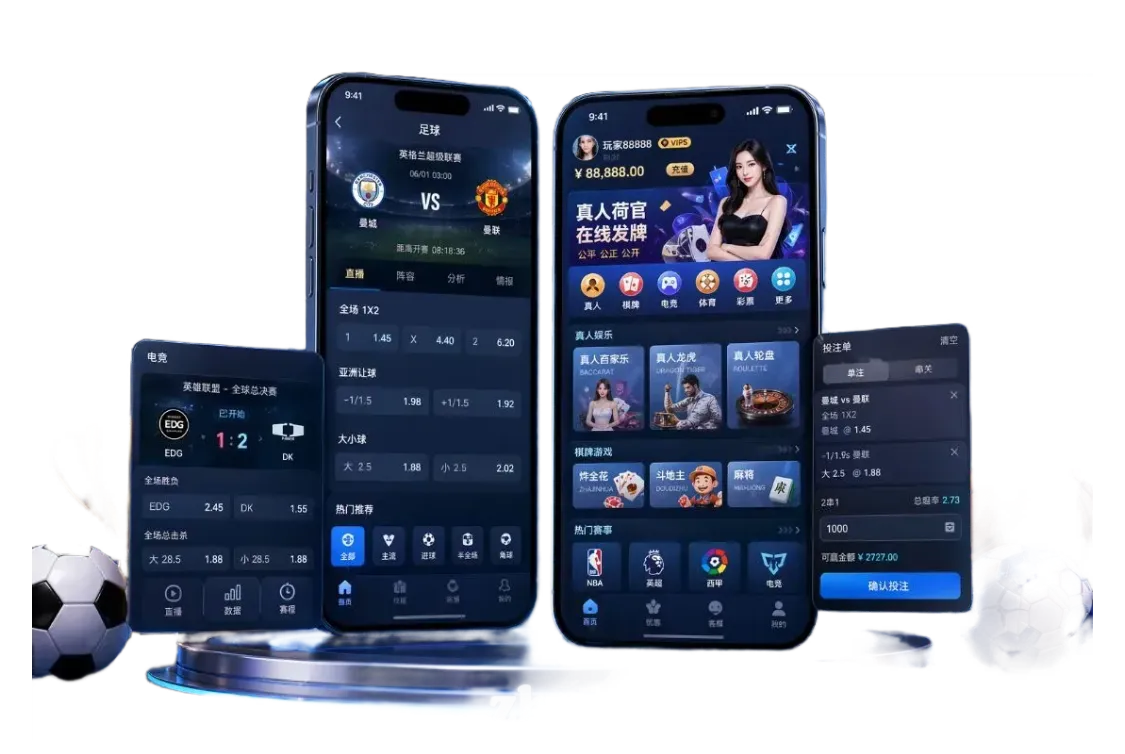 APP 移动分类与账户服务画面
